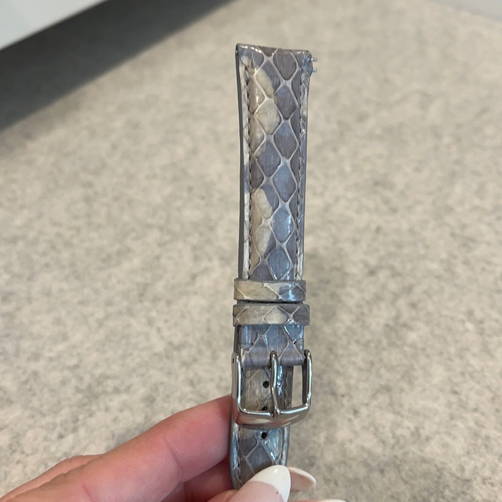 New 18MM Grey Snakeskin Michele Strap
